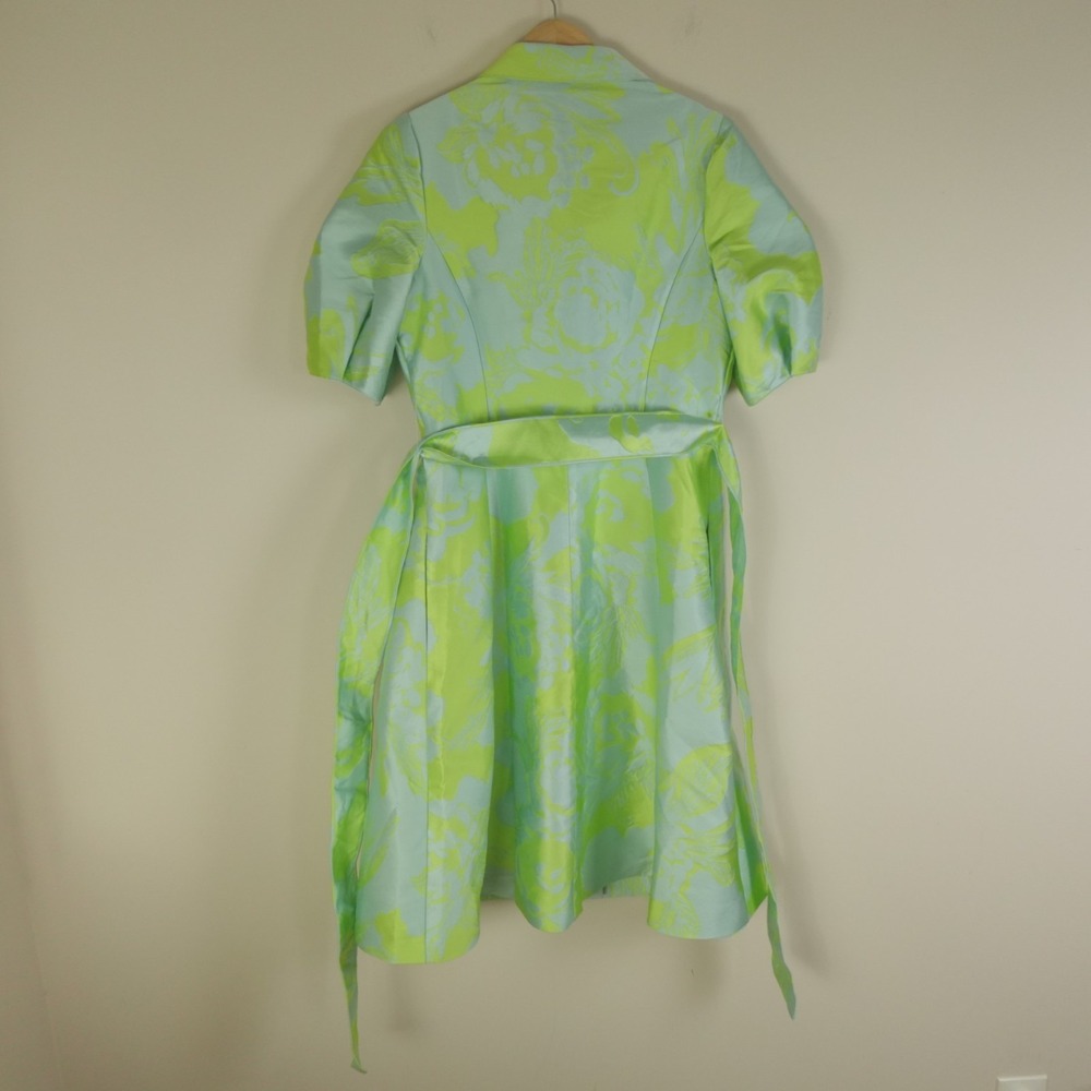 New NWT Rickie Freeman Teri Jon Dress Floral Jacquard Midi - Picture 2 of 13